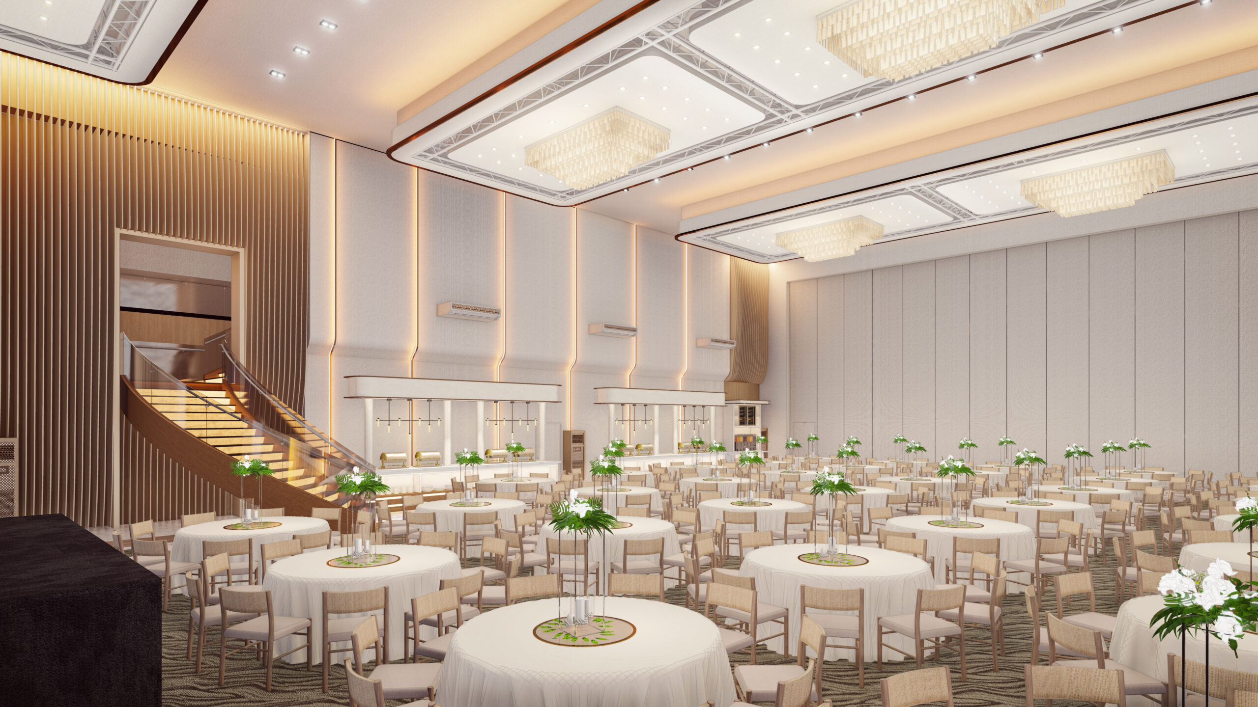 Casa Ibarra ballroom perspective view