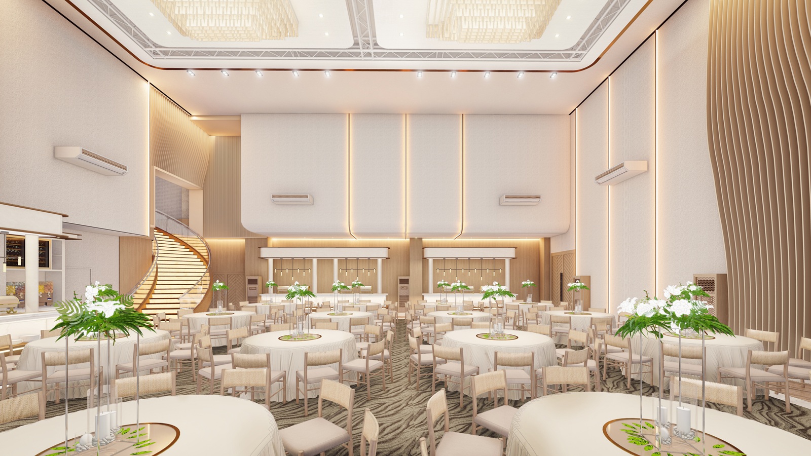 Casa Ibarra ballroom perspective view