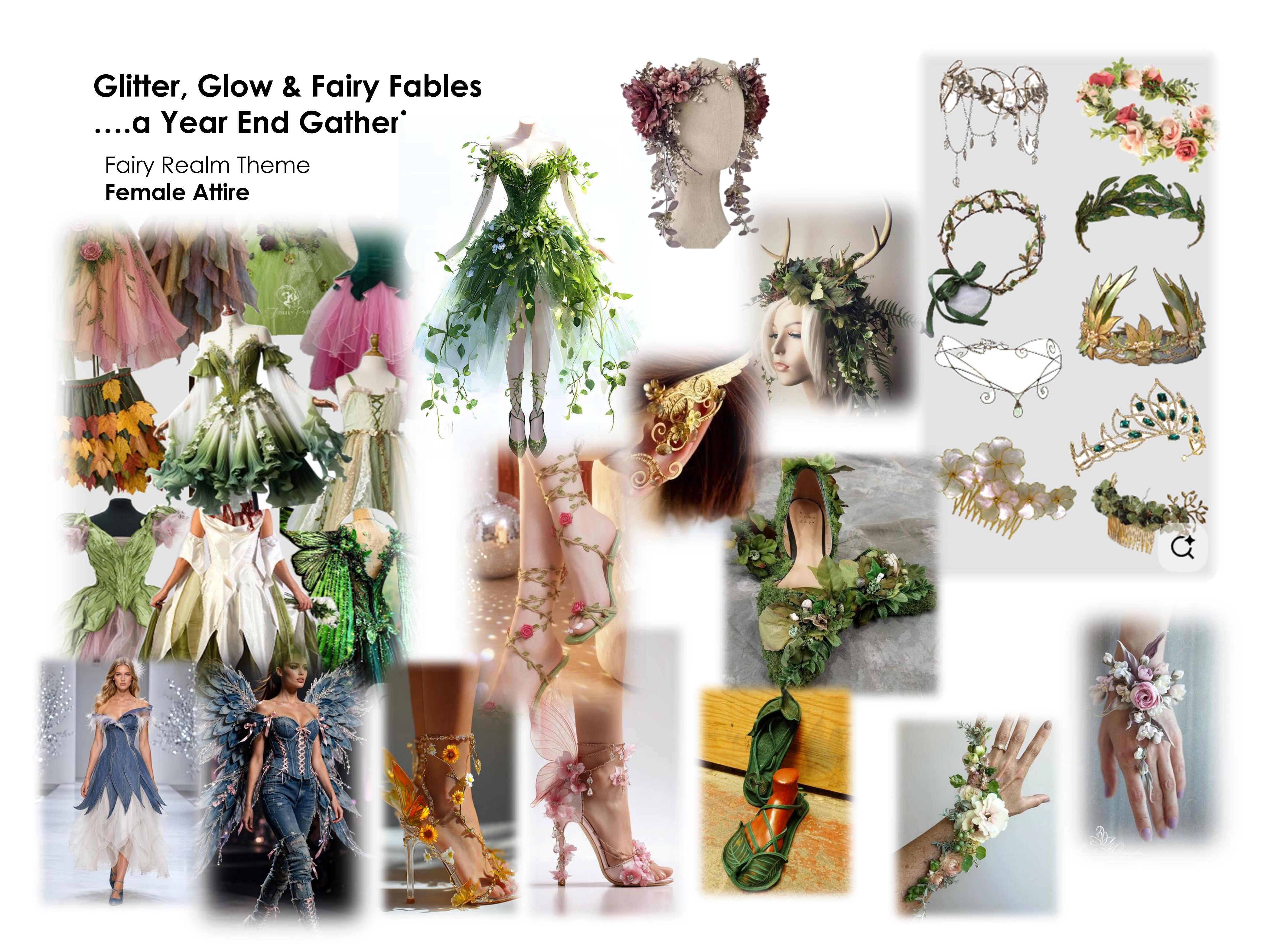 Female attire ideas — Fairy Realm moodboard